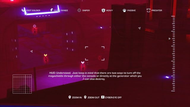 Po dozbrojeniu się skorzystaj z cyberwzroku, aby zlokalizować i oznaczyć wrogie jednostki okupujące garnizon - 2 - Theyre hee-eere! | Zadania główne | Far Cry 3 Blood Dragon - Far Cry 3: Blood Dragon - poradnik do gry