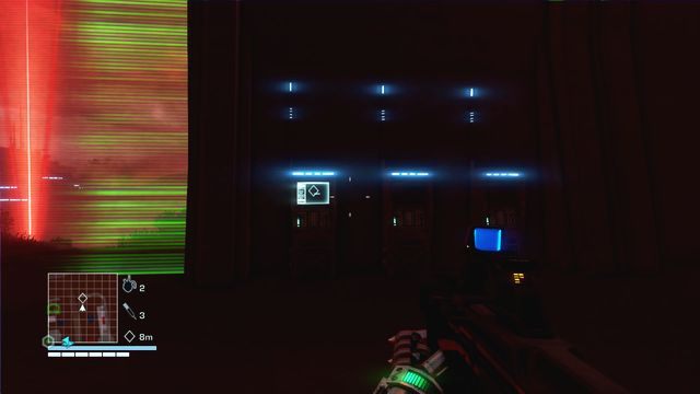 Skieruj się do konsoli, w której możesz rozpocząć misję poboczną Hostage Rescue: Save a nerd (patrz odpowiedni rozdział w niniejszym poradniku) - 3 - Punch it | Zadania główne | Far Cry 3 Blood Dragon - Far Cry 3: Blood Dragon - poradnik do gry