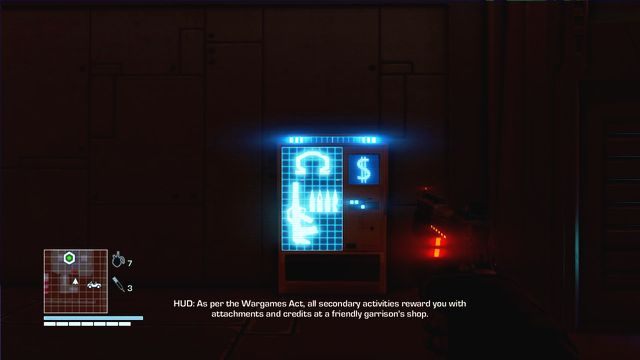 Po powrocie z misji pobocznej udaj się do konsoli będącej sklepem - 3 - Punch it | Zadania główne | Far Cry 3 Blood Dragon - Far Cry 3: Blood Dragon - poradnik do gry