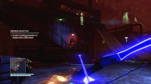 Jeśli wybrałeś wariant cichy, użyj cyberwzroku aby monitorować poczynania wrogów i wskocz do wody - 3 - Punch it | Zadania główne | Far Cry 3 Blood Dragon - Far Cry 3: Blood Dragon - poradnik do gry