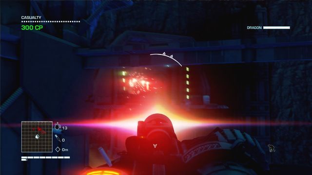 Po paru chwilach pojawi się winda, przewożąca samochód z działkiem - 4 - What is this shit? | Zadania główne | Far Cry 3 Blood Dragon - Far Cry 3: Blood Dragon - poradnik do gry