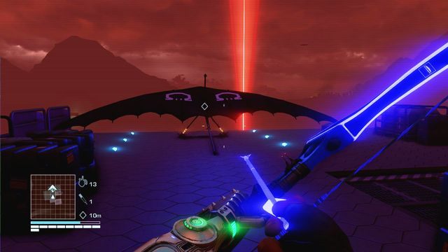 Posterunek, do którego musisz się dostać, pilnowany jest przez kilku żołnierzy (w tym snajpera) oraz robo psa - 5 - I dont deal with psychos. I putem away | Zadania główne - Far Cry 3: Blood Dragon - poradnik do gry