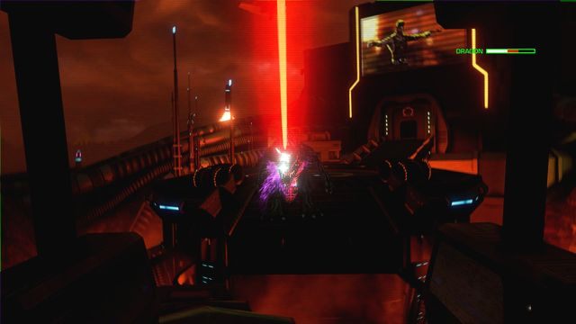 Po dłuższej chwili dotrzecie do platformy, na której znajduje się wrogi smok - 7 - I must break you | Zadania główne | Far Cry 3 Blood Dragon - Far Cry 3: Blood Dragon - poradnik do gry