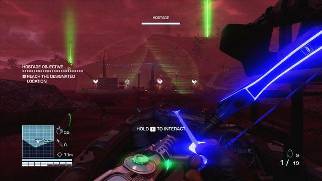 Kieruj się w stronę znacznika celu widocznego na mapie - Lifes a beach | Far Cry 3 Blood Dragon - Far Cry 3: Blood Dragon - poradnik do gry