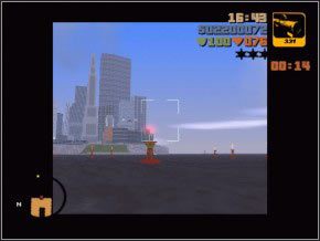 Wróć się i stań dokładnie naprzeciwko boi, wyciągnij Bazookę, włącz celownik i czekaj - 14 - Asuka | Grand Theft Auto 3 - Grand Theft Auto 3 - poradnik do gry