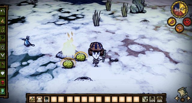 Dobrym pomysłem jest również noszenie ze sobą nagrzanego kamienia (Heat Stone), który działa jak przenośny ogień - Dont Starve: Zamarzanie - jak nie zamarznąć? Zima - Dont Starve - poradnik do gry