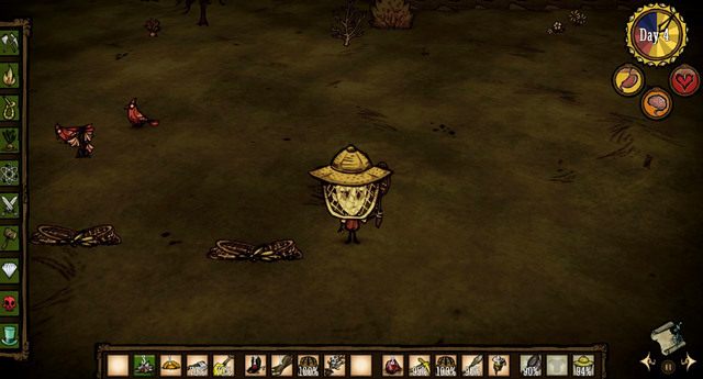 Aby schwytać dziobate zwierzę, ustaw sidła w miejscu gdzie spostrzegłeś ptaka i rozsyp na nich nasiona (Seeds) - Dont Starve: Hodowla zwierząt - Dont Starve - poradnik do gry