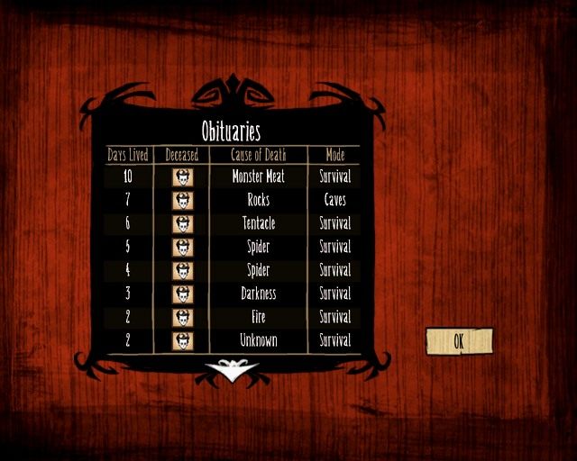 W oknie kostnicy nie wprowadzono żadnych zmian. - Dont Starve: A Moderately Friendly Update - Dont Starve - poradnik do gry