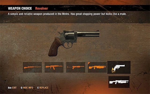 Główny bohater w danym momencie może mieć przy sobie maksymalnie trzy różne bronie i ich dobór powinien być oczywiście uzależniony od preferowanego stylu rozgrywki - Broń i wyposażenie w Metro Last Light | Cenne wskazówki - Metro: Last Light - poradnik do gry