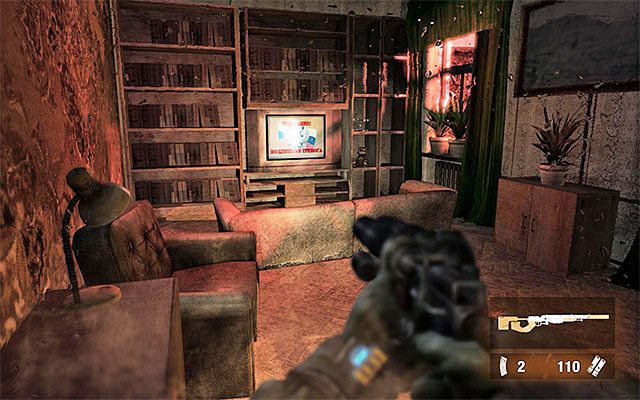 Piąta wizja załączy się w końcowej fazie eksploracji trzeciej części miasta, a konkretnie po dotarciu do pomieszczenia na piętrze z otwartą okiennicą, przez którą po wyświetleniu wizji należy przeskoczyć - Wizje w Martwym Mieście | Inne sekrety | Metro Last Light - Metro: Last Light - poradnik do gry