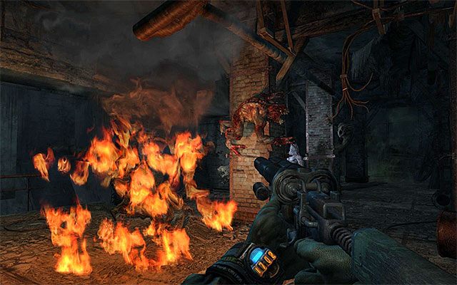 Za niedługo dotrzecie do obszaru, w którym czeka was starcie z niezbyt liczną grupą mutantów - Idź za Chanem, by odszukać Cienia | Rozdział 21 - Chan | Metro Last Light - Metro: Last Light - poradnik do gry