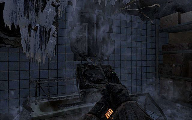 Wznów przemarsz, docierając do nowych drzwi prowadzących do chłodni - Znajdź i uratuj Pawła | Rozdział 6 - Ośrodek | Solucja Metro Last Light - Metro: Last Light - poradnik do gry