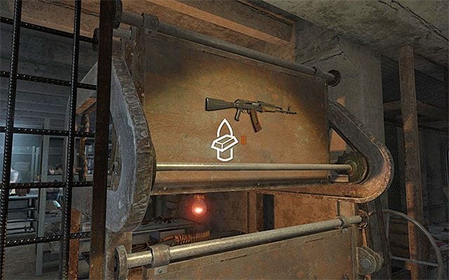 Podejdź teraz do zlokalizowanego po prawej stronie stojaka - Podążaj za Chanem do miejsca spotkania z Młynarzem | Rozdział 1 - Sparta - Metro: Last Light - poradnik do gry