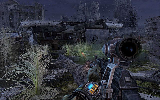 Nie przejmuj się atakiem wielkiego zielonego potwora, bo nie musisz już teraz staczać z nim pojedynku - Znajdź paliwo do wyciągarki promu | Rozdział 16 - Zmierzch | Metro Last Light - Metro: Last Light - poradnik do gry