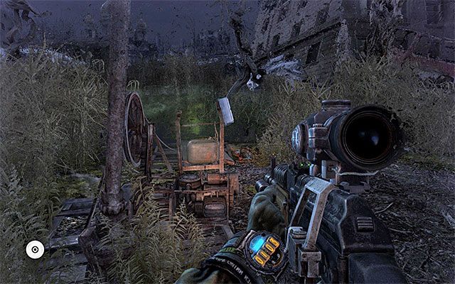 Po raz kolejny skorzystaj z kompasu celem ustalenia lokalizacji przystani promowej - Napełnij silnik paliwem | Rozdział 16 - Zmierzch | Solucja Metro Last Light - Metro: Last Light - poradnik do gry