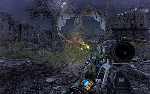 Dobrą wiadomością jest to, że nie musisz stoczyć pełnoprawnego pojedynku z zielonym potworem, albowiem w okolicy wkrótce pojawi się demon i to on zaatakuje ogromną wodną bestię - Przedostań się na drugą stronę | Rozdział 16 - Zmierzch | Metro Last Light - Metro: Last Light - poradnik do gry