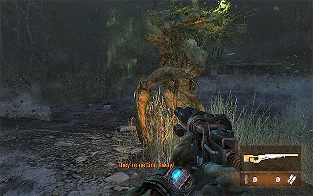 Nie zapominaj o regularnym leczeniu Artema gdy tylko odniesie poważniejsze obrażenia, bo w przeciwnym wypadku możesz łatwo zginąć i zostać zmuszonym do powtórzenia pojedynku - Spotkaj się ze stalkerami w cerkwi | Rozdział 17 - Noc | Metro Last Light - Metro: Last Light - poradnik do gry