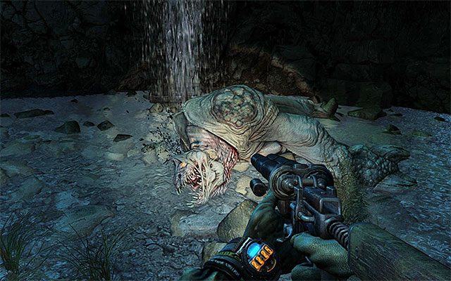 Biegaj po całej arenie, ustawiając się przy kolejnych podporach i barykadach - Idź katakumbami do Oktiabrskiej cz.2 | Rozdział 18 - Dolne miasto - Metro: Last Light - poradnik do gry