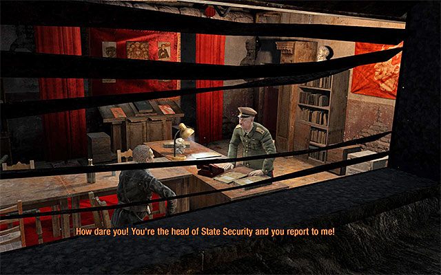 W trakcie przeprawy przez szyb warto oczywiście wykonywać częste postoje, wysłuchując między innymi rozmowy Moskwina z Korbutem - Ucieknij z terytorium Czerwonej Linii | Rozdział 10 - Korbut | Metro Last Light - Metro: Last Light - poradnik do gry