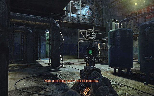 Zauważ, że dzięki skorzystaniu z kanałów możesz dotrzeć do najbardziej wysuniętej na północ części obszaru A2, czyli tej zlokalizowanej już za górnym pomieszczeniem kontrolnym - Znajdź przycisk wyłączający wentylator i przeciśnij się przez niego | Rozdział 11 - Rewolucja - Metro: Last Light - poradnik do gry