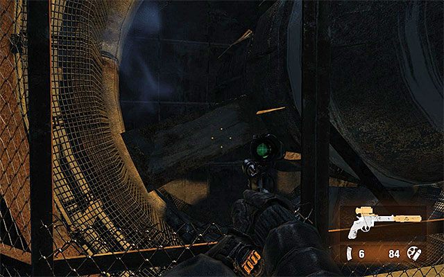 Opuść pomieszczenie kontrolne i podejdź do wyłączonego przed chwilą wentylatora, który znajduje się w północno-zachodniej części obszaru A2 - Znajdź przycisk wyłączający wentylator i przeciśnij się przez niego | Rozdział 11 - Rewolucja - Metro: Last Light - poradnik do gry