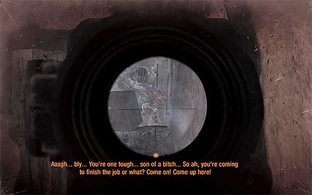 Po zakończonych walkach udaj się w stronę bramy, przy której pojawili się wrogowie i ustaw się przy pokazanym na screenie 1 prawym przejściu - Dotrzyj do latarni stalkerów | Rozdział 27 - Plac Czerwony | Metro Last Light - Metro: Last Light - poradnik do gry