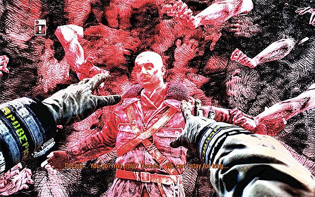 Analogicznie do jednego z poprzednich rozdziałów musisz podjąć decyzję czy chcesz zamordować Pawła czy go oszczędzić - Zamelduj o zbliżającym się ataku na D6 | Rozdział 27 - Plac Czerwony - Metro: Last Light - poradnik do gry