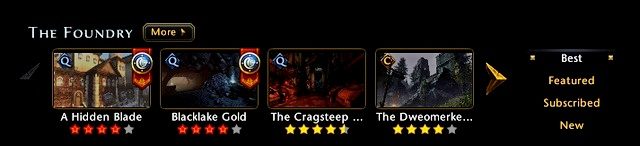 Przeglądając zadania z odlewni zwróć uwagę na oznaczenie czerwonymi i żółtymi gwiazdkami - Zadania od graczy (The Foundry) i lokalny kontakt | Zadania (Questy) Neverwinter - Neverwinter - poradnik do gry