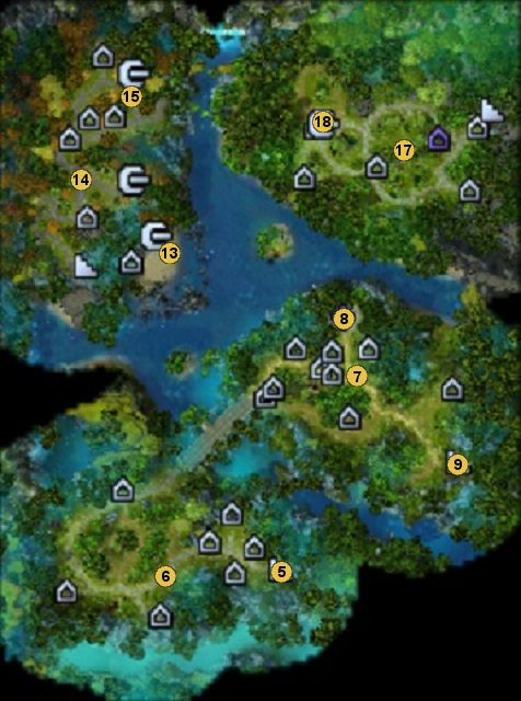 5 - wyjście na powierzchnię (Prochy Tuidhany (1/4)) - Mapa 2 - powierzchnia, zadania | 1 - Inne Elfy - mapy | Heroes VI - Cienie Mroku - Might & Magic: Heroes VI - Cienie Mroku - poradnik do gry