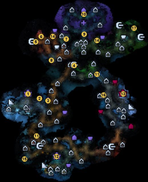 1 - lokacja startowa (Zew Malassy) - Mapa 1 - podziemia, zadania | 2 - Zew Malassy - mapy | Heroes VI - Cienie Mroku - Might & Magic: Heroes VI - Cienie Mroku - poradnik do gry