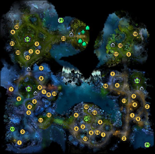 1 - kamień oświecenia (daje bohaterowi 2500 XP - Mapa 4 - podziemia, lokacje | 3 - Misja Nieznanej Łzy - mapy - Might & Magic: Heroes VI - Cienie Mroku - poradnik do gry