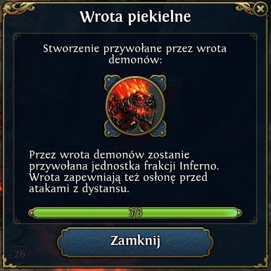 Musimy nieustannie zwracać uwagę na demoniczne wrota i rodzaj przywoływanych oddziałów - Ścieżki Przeznaczenia | 4 - Zagłada, Która Dotknęła Konos - zadania główne - Might & Magic: Heroes VI - Cienie Mroku - poradnik do gry