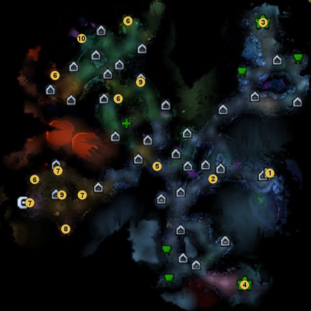 1 - lokacja startowa - Mapa 3 - podziemia, zadania | 2 - Ulotna nadzieja - mapy - Might & Magic: Heroes VI - Cienie Mroku - poradnik do gry