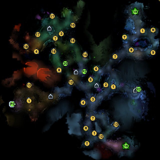 1 - kamień oświecenia (daje bohaterowi 2500 XP - Mapa 4 - podziemia, lokacje | 2 - Ulotna nadzieja - mapy - Might & Magic: Heroes VI - Cienie Mroku - poradnik do gry