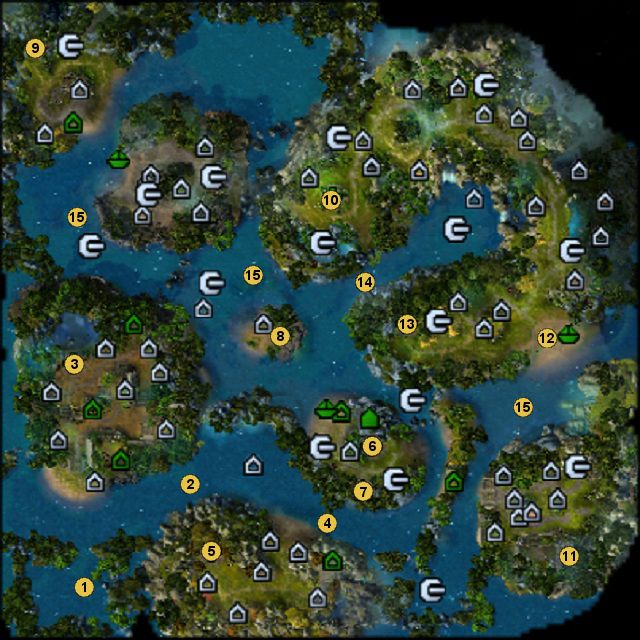 1 - lokacja startowa - Mapa 1 - powierzchnia cz.1, zadania | 3 - Całun Minionego Świata - mapy - Might & Magic: Heroes VI - Cienie Mroku - poradnik do gry