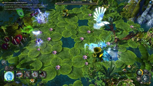Opis ten zakłada, że wykonaliśmy powyższe zadanie dodatkowe i posiadamy w armii dużą grupę Żywiołaków Powietrza i Wody oraz przynajmniej 3-4 grupy stworzeń legendarnych - Królestwo Wody | 4 - Sen, który nie był tylko snem - zadania główne - Might & Magic: Heroes VI - Cienie Mroku - poradnik do gry