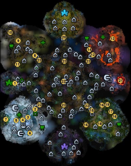 1 - lokacja startowa - Mapa 1 - zadania | 4 - Sen, który nie był tylko snem - mapy - Might & Magic: Heroes VI - Cienie Mroku - poradnik do gry