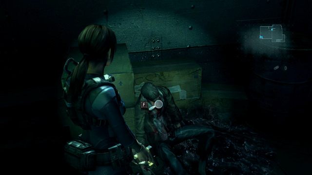 Wejdź następnie do środka i skieruj się w stronę kolejnego przejścia w lewym rogu pomieszczenia - W głębiny - część I | Epizod 1 | Resident Evil Revelations - Resident Evil: Revelations - poradnik do gry