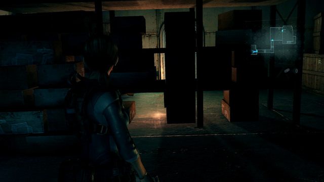 Krótki korytarz zaprowadzi cię do pomieszczenia, gdzie przez krótką chwilę mignie ci dziwny cień - W głębiny - część I | Epizod 1 | Resident Evil Revelations - Resident Evil: Revelations - poradnik do gry