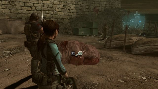 Gdy ją podniesiesz, zajmij się skanowaniem dużej kupy mięsa obok pierwszej próbki - W głębiny - część II | Epizod 1 | Resident Evil Revelations - Resident Evil: Revelations - poradnik do gry
