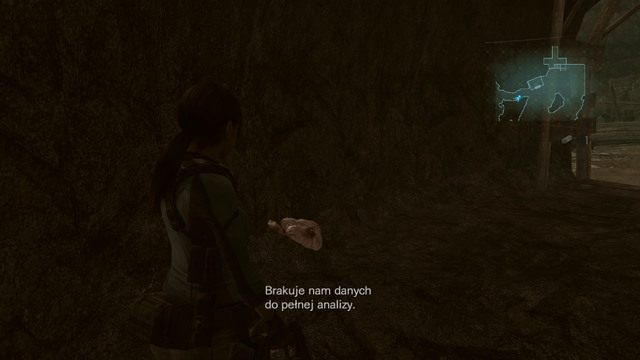 W krótkim tunelu znajduje się mały fragment substancji, który możesz zbadać - W głębiny - część II | Epizod 1 | Resident Evil Revelations - Resident Evil: Revelations - poradnik do gry