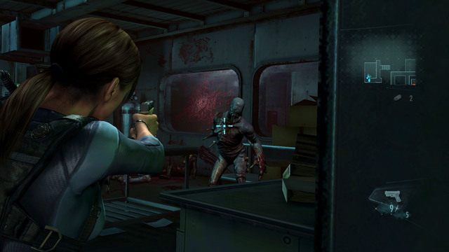 Aby ją pomścić, zbierz naboje ukryte w skrzynce z prawej, a następnie udaj się w lewo - W głębiny - część III | Epizod 1 | Resident Evil Revelations - Resident Evil: Revelations - poradnik do gry