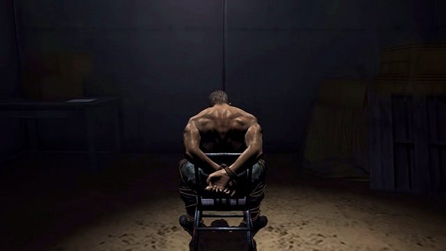 Po otwarciu drzwi, za którymi widziałeś związanego mężczyznę, epizod dobiegnie końca - W głębiny - część III | Epizod 1 | Resident Evil Revelations - Resident Evil: Revelations - poradnik do gry