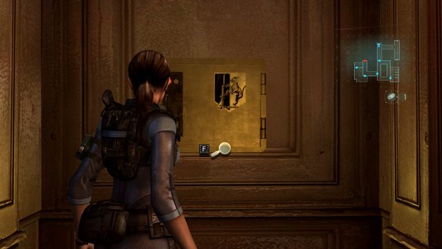 Zobaczysz tam ługi korytarz z wiszącym na ścianie obrazem - Podwójna zagadka - część II | Epizod 2 | Resident Evil Revelations - Resident Evil: Revelations - poradnik do gry