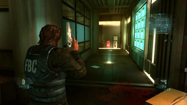 Opuść salę wyjściem po drugiej stronie, a znajdziesz się na krótkim korytarzu - Duchy Veltro - część I | Epizod 3 | Resident Evil Revelations - Resident Evil: Revelations - poradnik do gry