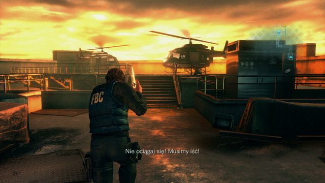 Tam czeka na ciebie helikopter i zakończenie tej części etapu - Duchy Veltro - część I | Epizod 3 | Resident Evil Revelations - Resident Evil: Revelations - poradnik do gry