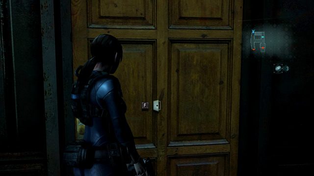 Po zebraniu przedmiotów skręć w prawo, zabij wałęsającego się korytarzem mutanta, a następnie wejdź do pokoju z prawej - Duchy Veltro - część II | Epizod 3 | Resident Evil Revelations - Resident Evil: Revelations - poradnik do gry