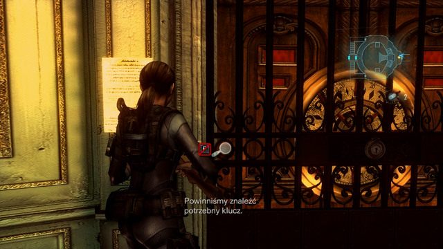 Dowiesz się z niej, że poszukiwany przez ciebie klucz znajduje się prawdopodobnie w części okrętu zwanej promenadą - Duchy Veltro - część II | Epizod 3 | Resident Evil Revelations - Resident Evil: Revelations - poradnik do gry