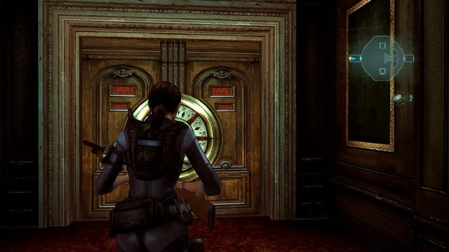 Przejdź przez nie, zbierz leżącą na dole amunicję, a następnie wejdź w korytarz z prawej - Duchy Veltro - część II | Epizod 3 | Resident Evil Revelations - Resident Evil: Revelations - poradnik do gry