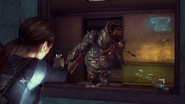 Gdy będziesz już gotowy, strzel przez okno w łańcuch i rozpocznij starcie - Duchy Veltro - część II | Epizod 3 | Resident Evil Revelations - Resident Evil: Revelations - poradnik do gry